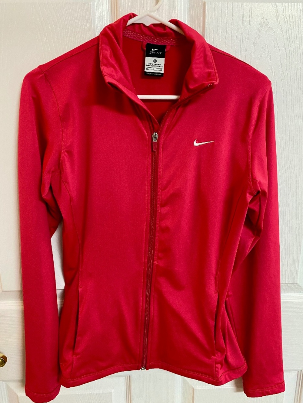 Nike Ladies Dri-Fit Yoga Zipper Jacket Small Dark Pink